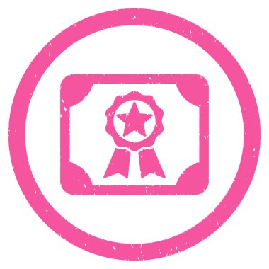 Ödülü Diploma grenli simgesi yuvarlak