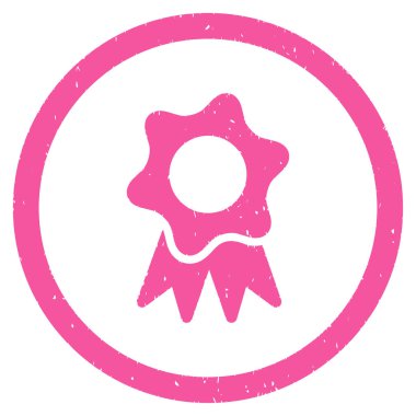 Ödülü mühür grenli simgesi yuvarlak