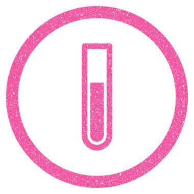 Kan testi tüp grenli simgesi yuvarlak