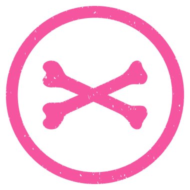 Kemikleri yuvarlak grenli simgesi çapraz