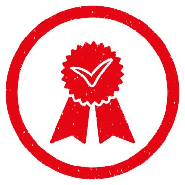 Onayı mühür grenli simgesi yuvarlak