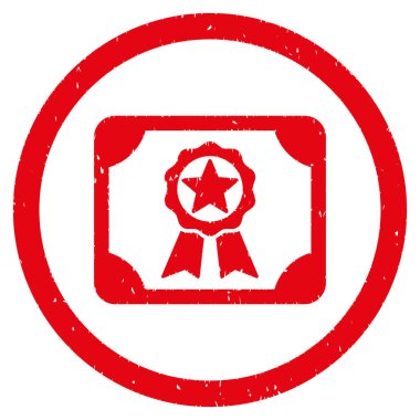 Ödülü Diploma grenli simgesi yuvarlak