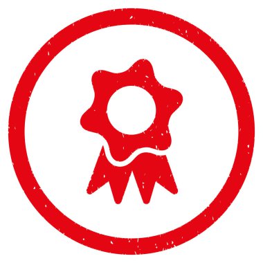 Ödülü mühür grenli simgesi yuvarlak