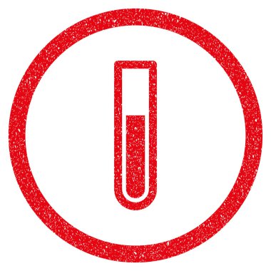 Kan testi tüp grenli simgesi yuvarlak