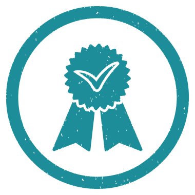 Onayı mühür grenli simgesi yuvarlak