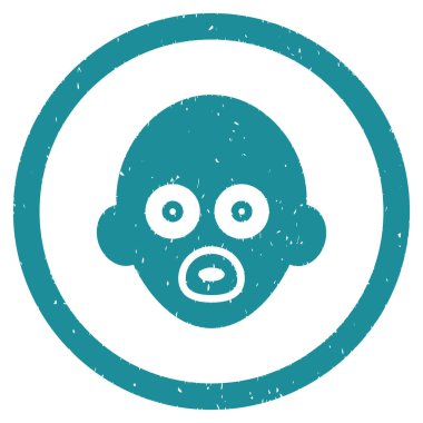 Bebek kafa grenli simgesi yuvarlak