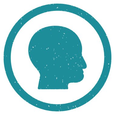 Kel kafası grenli simgesi yuvarlak