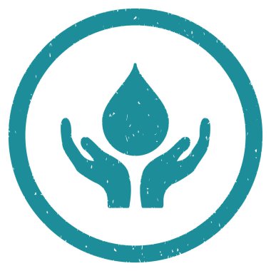 Kan bağışı yuvarlak grenli simgesi eller