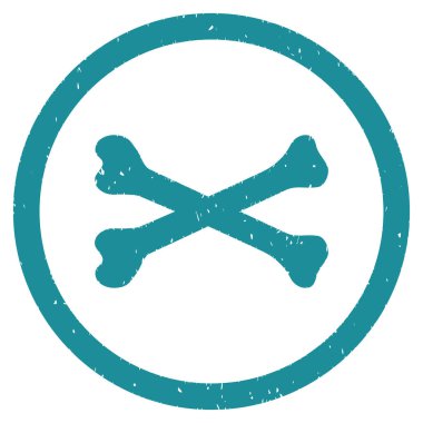 Kemikleri yuvarlak grenli simgesi çapraz