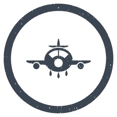 Uçak grenli simgesi yuvarlak