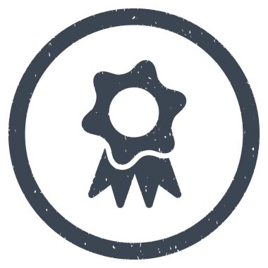 Ödülü mühür grenli simgesi yuvarlak
