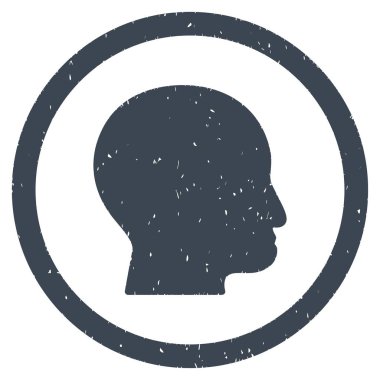 Kel kafası grenli simgesi yuvarlak