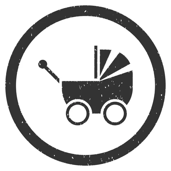 Barnvagn rundade kornig ikonen — Stock vektor