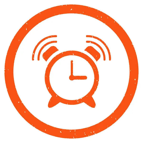 Relógio despertador anel arredondado ícone de grão — Vetor de Stock