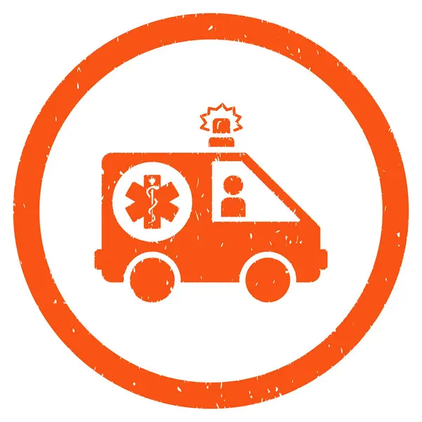 救护车圆形颗粒状图标 — 图库矢量图片