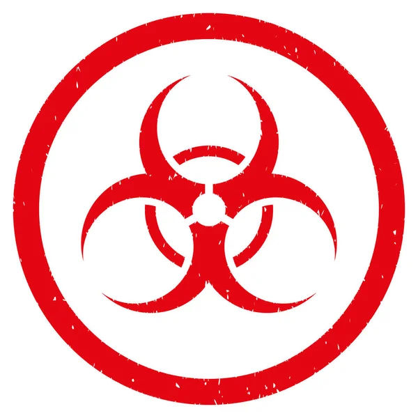 Bio Hazard rundade kornig ikonen — Stock vektor