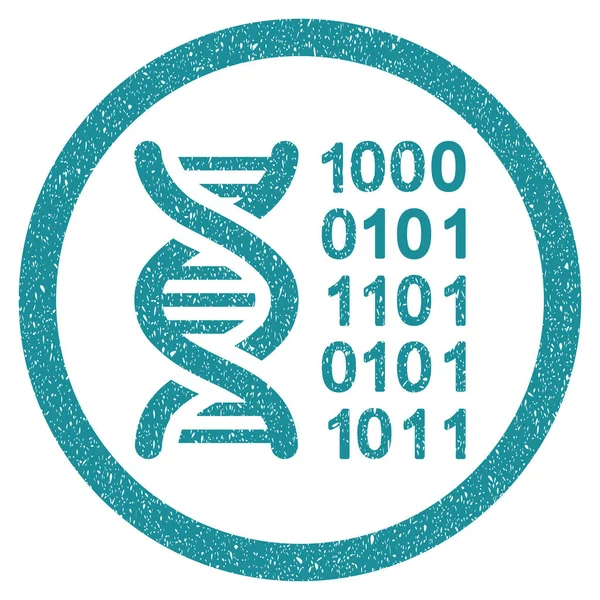 Genetikai kód lekerekített szemcsés ikon — Stock Vector