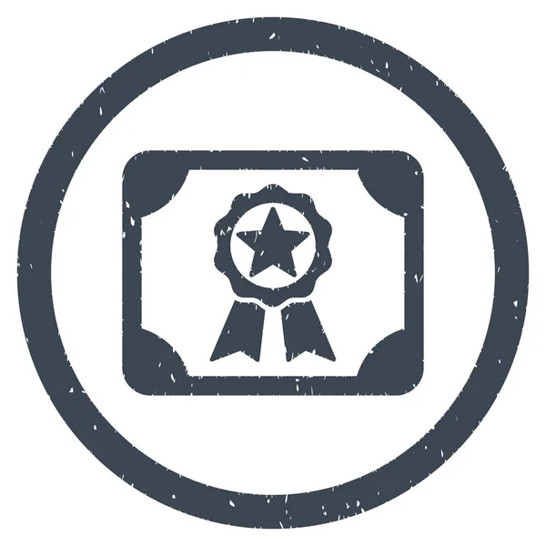 Prêmio Diploma Rounded Grainy Icon — Vetor de Stock