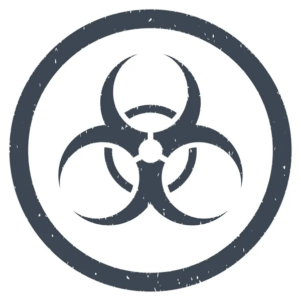 Bio Hazard rundete körniges Symbol ab — Stockvektor