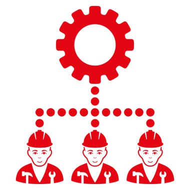 Servis personeli düz vektör simgesi