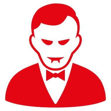 Vampir düz vektör simgesi