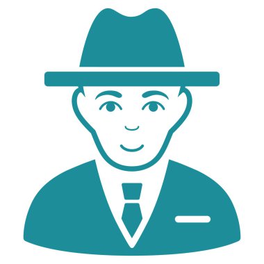 Ajan düz vektör simgesi