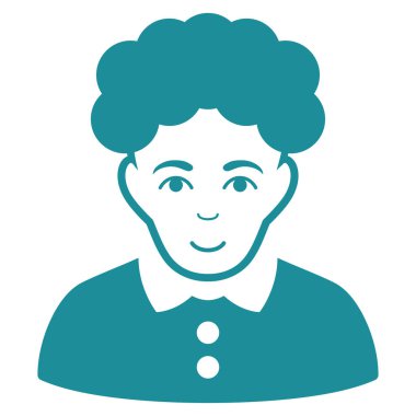 Esmer kadın düz vektör simgesi