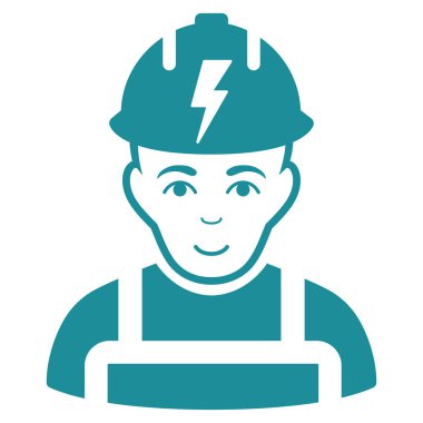 Elektrikçi düz vektör simgesi