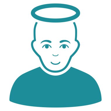 Kutsal adam düz vektör simgesi