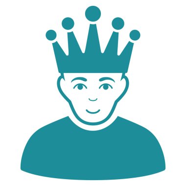 Moderatör düz vektör simgesi