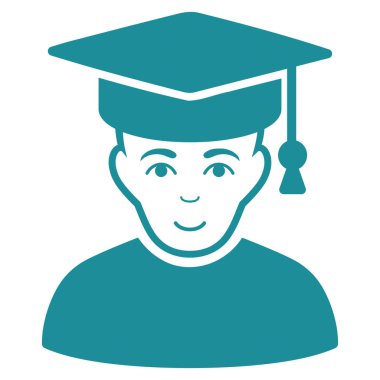 Profesör düz vektör simgesi