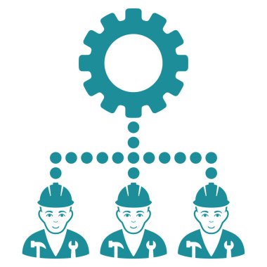 Servis personeli düz vektör simgesi