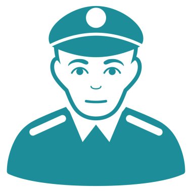 Asker düz vektör simgesi