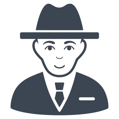 Ajan düz vektör simgesi