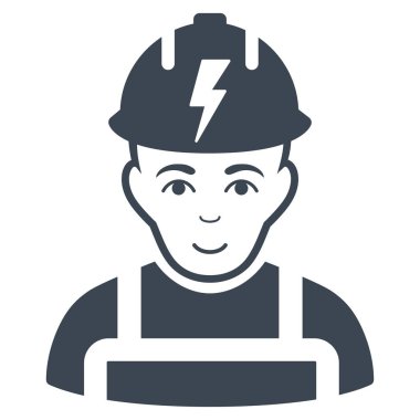 Elektrikçi düz vektör simgesi