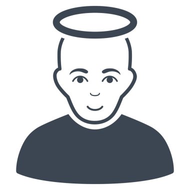 Kutsal adam düz vektör simgesi