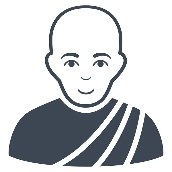 Буддийская векторная икона монаха — стоковый вектор