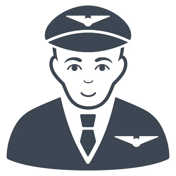 Icono piloto de vector plano — Vector de stock