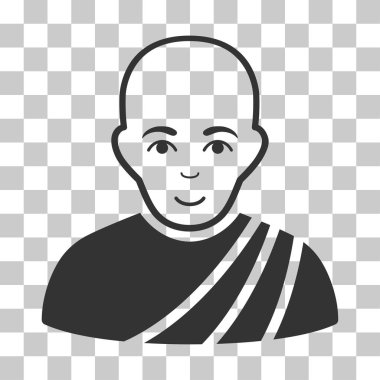 Budist keşiş vektör simgesi