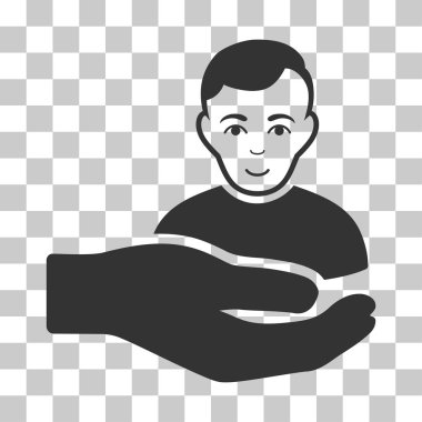 Müşteri Destek el vektör simgesi