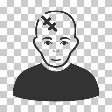 Kafası zarar vektör simgesi