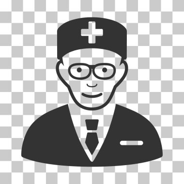 Baş hekim vektör simgesi