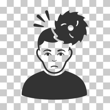 Baş ağrısı vektör simgesi