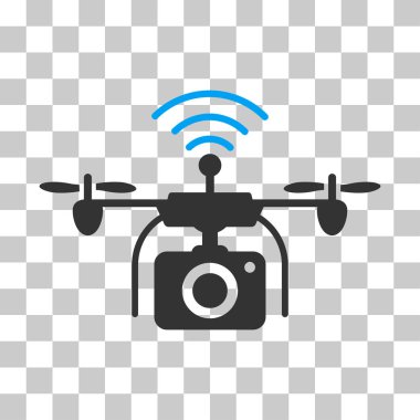 Radyo kamera dron vektör simgesi