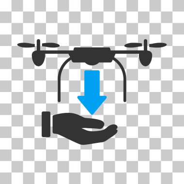 Drone el vektör simgesi kaldırma