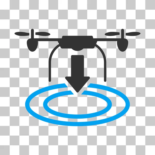 Drone landning vektor symbol — Stock vektor