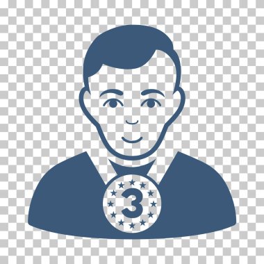 3 prizer sporcu vektör simgesi