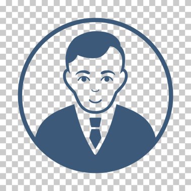 Yuvarlak beyefendi vektör simgesi