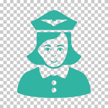 Havayolu hostes vektör simgesi