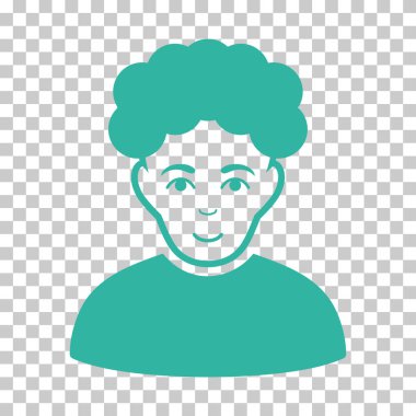 Brunet adam vektör simgesi